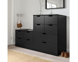 Изображение товара Комод Нордли 37 black ИКЕА (IKEA) на сайте adeta.ru